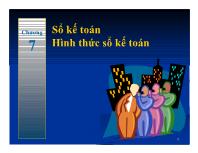 Kế toán kiểm toán - Chương 7 - Sổ kế toán hình thức sổ kế toán