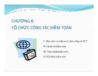 Kế toán kiểm toán - Chương 8: Tổ chức công tác kiểm toán