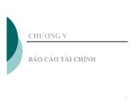 Kế toán kiểm toán - Chương V: Báo cáo tài chính