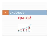 Kế toán thương mại, dịch vụ - Chương 9: Định giá