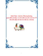 Khái niệm văn hóa phương hướng, quan điểm chỉ đạo và tính chất của nền văn hóa vn tiên tiến đậm đà bản sắc dân tộc. liên hệ