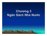 Kinh tế cộng đồng - Chương 3: Ngân sách nhà nước