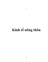 Kinh tế nông thôn