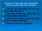 Kinh tế thương mại, dịch vụ - Chương 10: Chính sách, biện pháp khuyến khích sản xuất và đẩy mạnh xuất khẩu