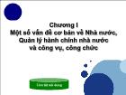 Kinh tế thương mại, dịch vụ - Chương I: Một số vấn đề cơ bản về Nhà nước, Quản lý hành chính nhà nước và công vụ, công chức