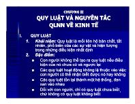 Kinh tế thương mại, dịch vụ - Chương II: Quy luật và nguyên tắc quản lý nhà nước về kinh tế