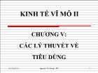 Kinh tế vĩ mô - Chương V: Các lý thuyết về tiêu dùng