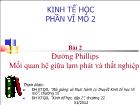 Kinh tế vĩ mô - Đường Phillips - Mối quan hệ giữa lạm phát và thất nghiệp