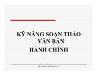 Kỹ năng soạn thảo văn bản hành chính