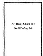 Kỹ thuật chăm sóc nuôi dưỡng dê