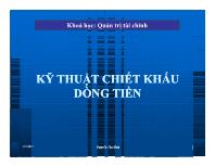 Kỹ thuật chiết khấu dòng tiền