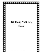 Kỹ thuật nuôi nai, hươu