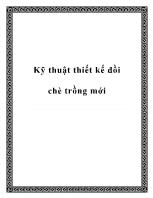 Kỹ thuật thiết kế đồi chè trồng mới