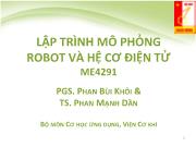 Lập trình mô phỏng robot và hệ cơ điện tử ME4291