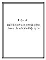 Luận văn Thiết kế quỹ đạo chuyển động cho cơ cấu robot hai bậc tự do