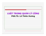 Luật trong quản lý công