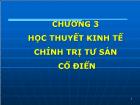 Lý luận quan hệ quốc tế - Chương 3: Học thuyết kinh tế chính trị tư sản cổ điển