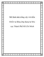 Mô hình nhà trồng cây với điều khiển tự động ứng dụng tại khu vực Thành Phố Hồ Chí Minh