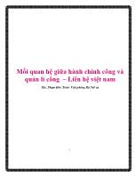 Mối quan hệ giữa hành chính công và quản lí công – Liên hệ Việt Nam