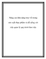 Nâng cao khả năng truy vết trong sản xuất thực phẩm và đồ uống với việc quản lý quy trình làm việc