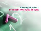 Nền tảng tài chính - Lý thuyết hữu dụng kỳ vọng