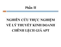 Nghiên cứu thực nghiệm về lý thuyết kinh doanh chênh lệch giá APT