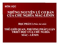 Những nguyên lý cơ bản của chủ nghĩa Mác - Lênin