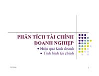 Phân tích tài chính doanh nghiệp