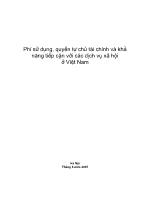 Phí sử dụng, quyền tự chủ tài chính và khả năng tiếp cận với các dịch vụ xã hội ở Việt Nam