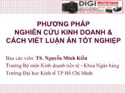 Phương pháp nghiên cứu kinh doanh và cách viết luận án tốt nghiệp