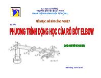 Phương trinh động học của Robot Elbon