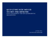 Quản lí nhà nước đối với tổ chức phi chính phủ