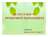 Quản lý đầu tư investment management