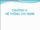 Quản lý nhà nước - Chương 4: Hệ thống chi ngân sách nhà nước