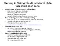 Quản lý nhà nước - Chương 4: Những vấn tích chính sách đề cơ bản về phân sách công