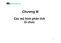 Quản lý nhà nước - Chương III: Các mô hình phân