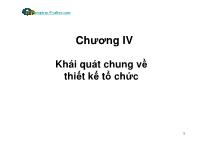 Quản lý nhà nước - Chương IV: Khái quát chung về thiết kế tổ chức