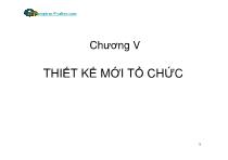 Quản lý nhà nước - Chương V: Thiết kế mới tổ chức