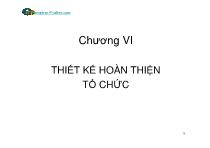 Quản lý nhà nước - Chương VI: Thiết kế hoàn thiện tổ chức