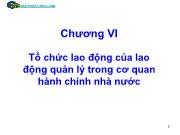 Quản lý nhà nước - Chương VI: Tổ chức lao động của lao động quản lý trong cơ quan hành chính nhà nước