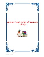 Quản lý nhà nước về kinh tế - Xã hội