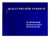 Quản lý nhà nước về kinh tế