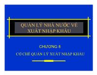 Quản lý nhà nước về xuất nhập khẩu