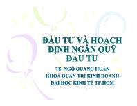 Qũy đầu tư - Đầu tư và hoạch định ngân quỹ đầu tư