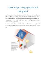 Sun Catalytix công nghệ cho nhà thông minh