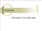 Tài chính doanh nghiệp - Chương 29: Tín dụng thương mại