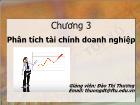 Tài chính doanh nghiệp - Chương 3: Phân tích tài chính doanh nghiệp