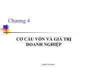 Tài chính doanh nghiệp - Chương 4: Cơ cấu vốn và giá trị doanh nghiệp