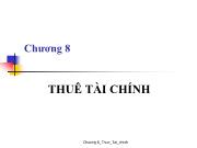 Tài chính doanh nghiệp - Chương 8: Thuê tài chính