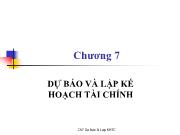 Tài chính doanh nghiệp - Dự báo và lập kế hoạch tài chính